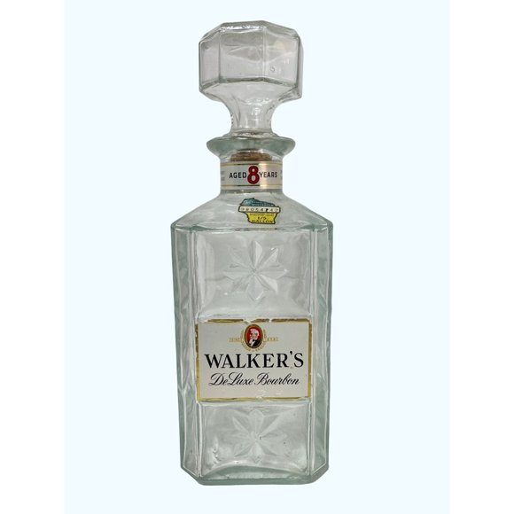 1976 Walker's DeLuxe Bourbon Vintage Decanter With Stopper (Empty) - Picture 1 of 6